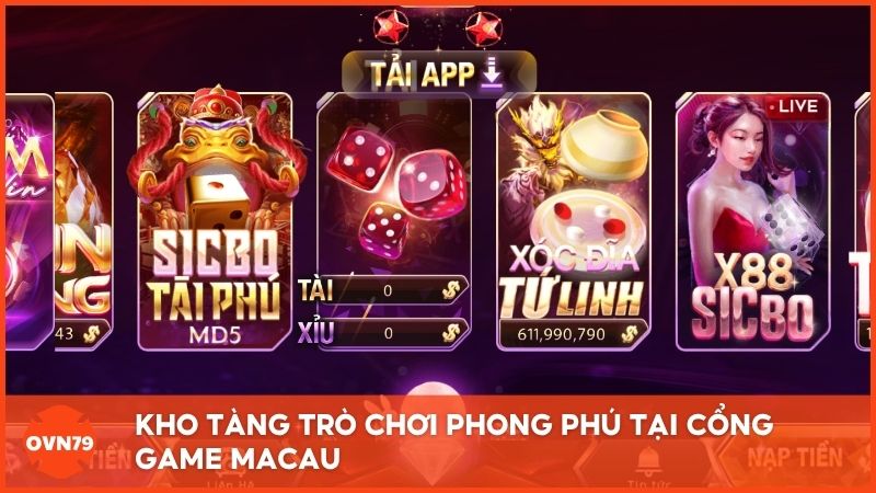 Kho tàng trò chơi phong phú tại cổng game đáp ứng tối đa nhu cầu người chơi